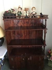 Stained Dark Pine Shelving Unit (5’x42x20”)