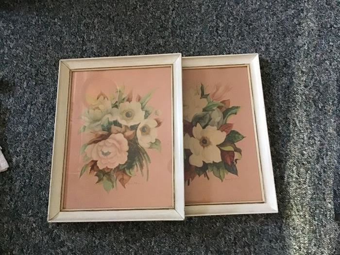 Art - Pair of Flower Prints (14x18”)