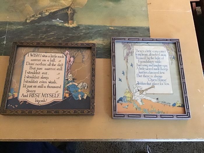 Art - Small antique framed poems