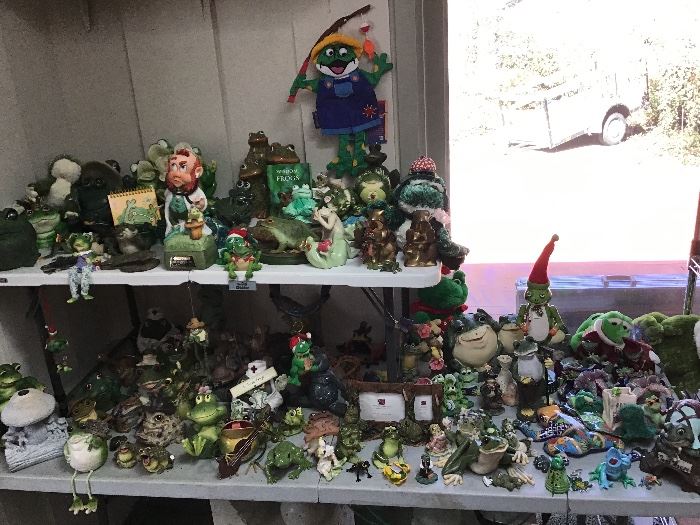 Some of the frog collection.