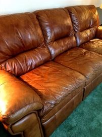 SUPER Comfy Leather Reclining Sofa!...