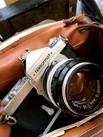 Vintage Cameras...Many With Their Cases/Bags...