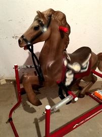 Now...Here's A Cutie!...A Wonderful Vintage Rocking Horse...