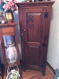 Ethan Allen Jelly Cabinet. Pine Plant Stand