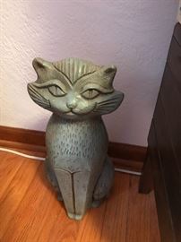 Cats of all personalities in ceramic, pottery, crystal, china etc.