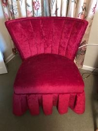 Love this velvet Vintage Fan Chair