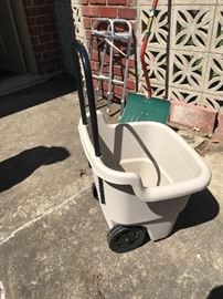 Lawn Bucket on wheels