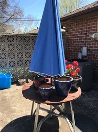 Fold down Patio Table and Umbrella