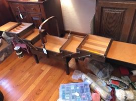Wonderful fold Out Sewing Chest with handle