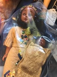 Composition Native American Indian Doll