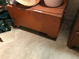Nice Wood Trunk on casters