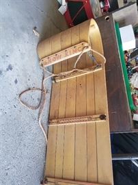 Vintage Snow King Toboggan. Make a shelf out of it or use it next winter!