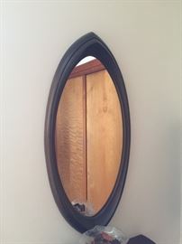 Mid Century Modern Wood Frame Mirror