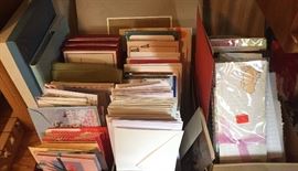 New and vintage cards, stationary, notepads galore!