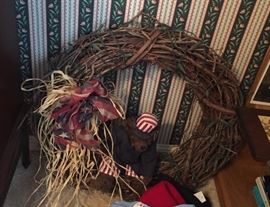 Holiday wreath, ready to go for summer!