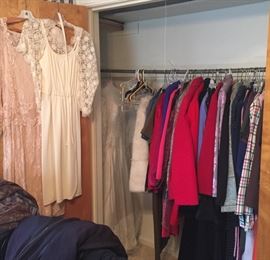 4 closets of new with tags, gently used and vintage clothing... there are great pieces here for your spring wardrobe!