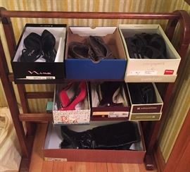 4 closets of new with tags, gently used and vintage clothing... there are great pieces here for your spring wardrobe! Size 5.5 and 6 shoes, brand new and gently used!