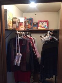 4 closets of new with tags, gently used and vintage clothing... there are great pieces here for your spring wardrobe! Size 5.5 and 6 shoes, brand new and gently used!