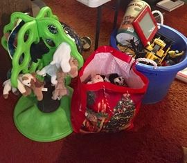 Beanie babies and a cool beanie baby stand!