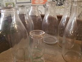 129- Vintage Milk Bottels