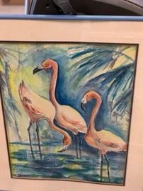 Whimsical Flamingos