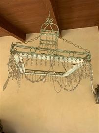 Unique chandelier w/crystals