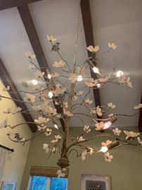 "Cherry Blossom w/Birds" chandelier