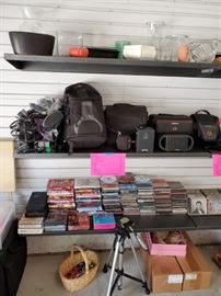 Tons of DVD's & CD's, Cameras