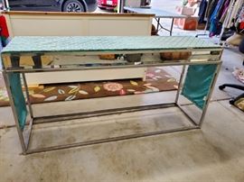 Modern mirror & glass console