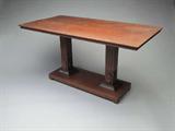 Miniature walnut library table, top only 24" in length.