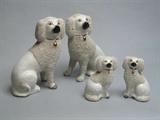 20th century Staffordshire poodle pairs.