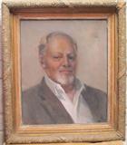 Portrait oil on canvas of St. Louis Globe-Democrat investigative reporter Robert Teuscher, by Michael Chomyk.  Commissioned by Mr. Teuscher's wife, but divorce proceeded the gift.