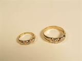 2 piece Lady's and Man's matching wedding set consisting of (17) .02 old mine cut diamonds of I Grade and G-H in color, missing diamond in Lady's band. Appraised Retail Replacement Value of $1,600.00 by Chris Milcik of Becraft Jewelers of Moberly, MO. Selling as set.