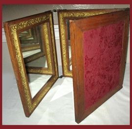 Antique Tri-Fold Mirror in Excellent Condition