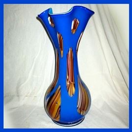 Gorgeous Large Cased Glass Vase 