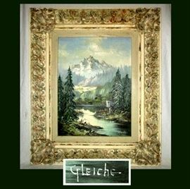 Beautifully Framed and Signed Rudolph Gleiche Oil Painting 