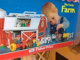 vintage Fisher-Price Farm set in box