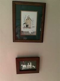 Lots of wall art prints, original paintings, etc.