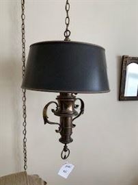 Stiffel brass hanging lamp