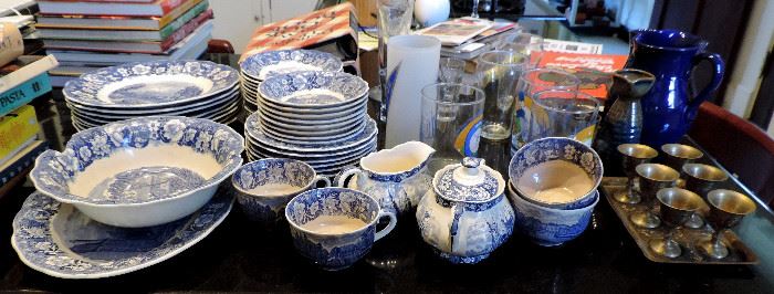 BLUE AND WHITE CHINA, KITCHENWARE AND COOK BOOKS