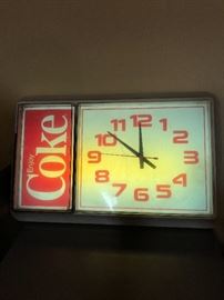 Coke Clock Sign 