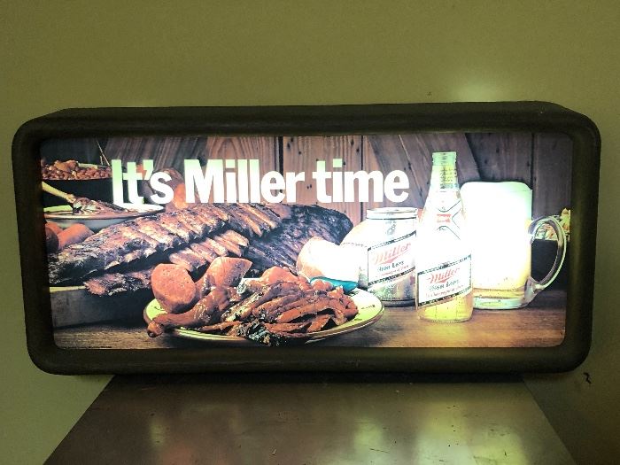 Miller Time beer sign