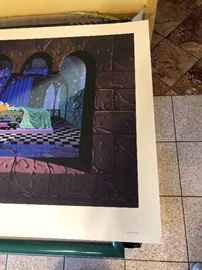 sleeping beauty serigraph signed and numbered