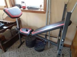 weight bench & weights