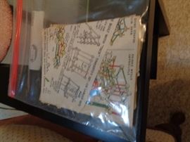 instructions for "tinker toys"