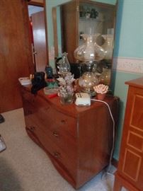 mid century dresser w/mirror - have matching chest of drawers