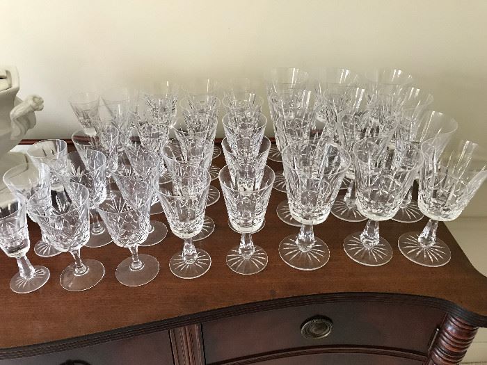 Waterford Kylemore water, wine, cordial glasses