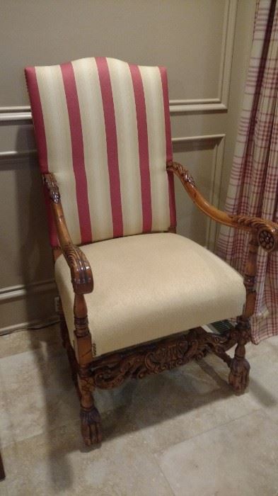 one of a pair of armchairs