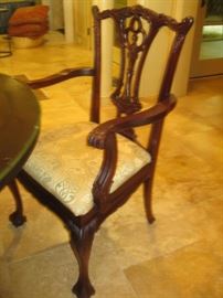 One of 4 Chippendale style side chairs