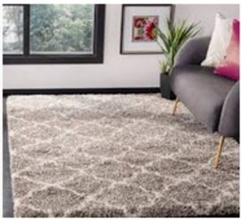 4ft x 6ft Klar Grey Shag Area Rug